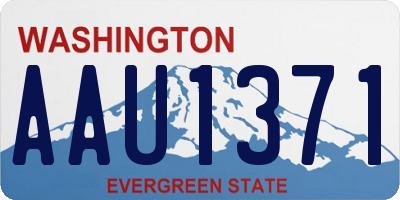 WA license plate AAU1371