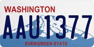 WA license plate AAU1377
