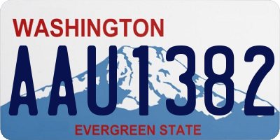 WA license plate AAU1382