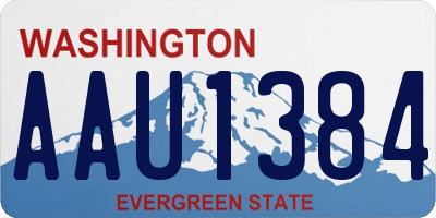 WA license plate AAU1384