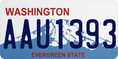 WA license plate AAU1393