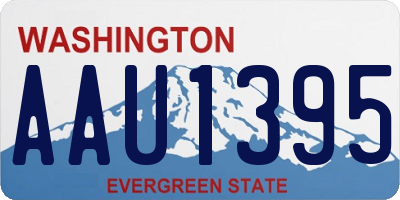 WA license plate AAU1395