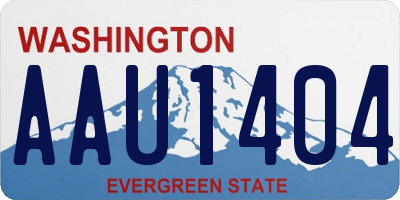 WA license plate AAU1404
