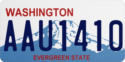 WA license plate AAU1410