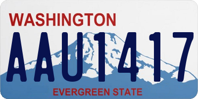WA license plate AAU1417