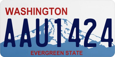 WA license plate AAU1424