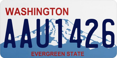 WA license plate AAU1426