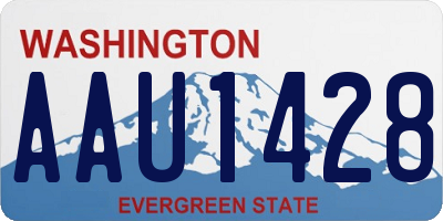 WA license plate AAU1428
