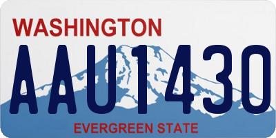 WA license plate AAU1430