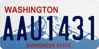 WA license plate AAU1431