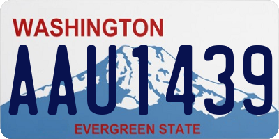 WA license plate AAU1439