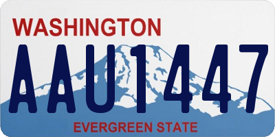 WA license plate AAU1447