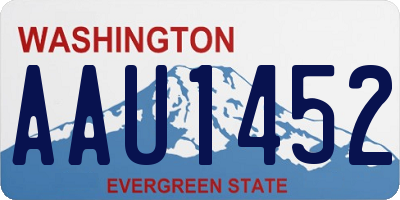 WA license plate AAU1452