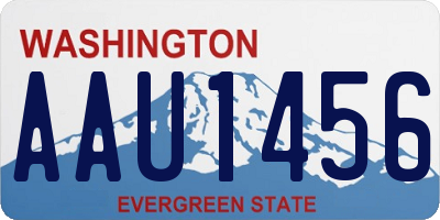 WA license plate AAU1456