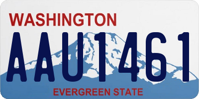 WA license plate AAU1461