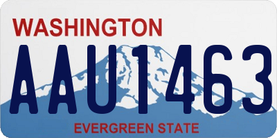 WA license plate AAU1463