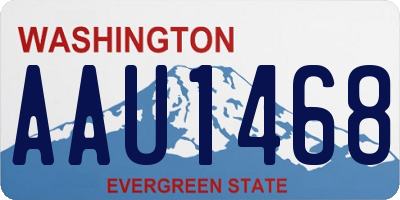 WA license plate AAU1468