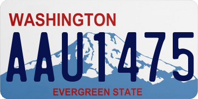 WA license plate AAU1475