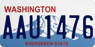 WA license plate AAU1476