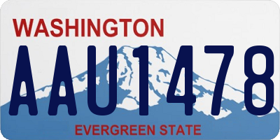 WA license plate AAU1478
