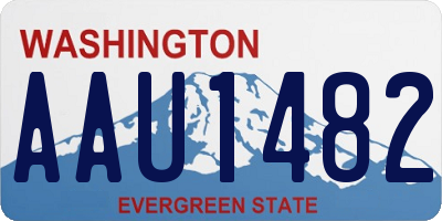 WA license plate AAU1482