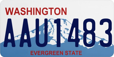 WA license plate AAU1483
