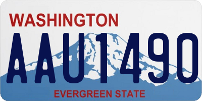 WA license plate AAU1490
