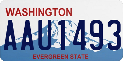 WA license plate AAU1493