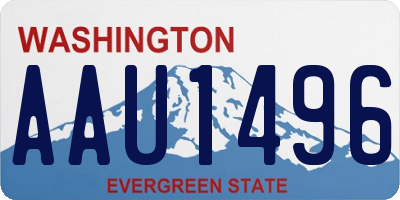 WA license plate AAU1496