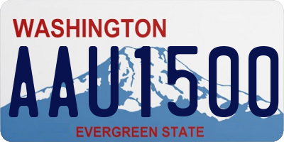 WA license plate AAU1500