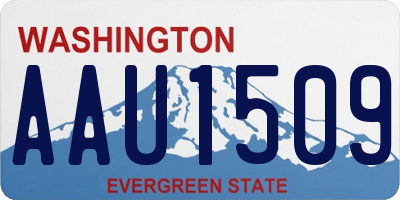 WA license plate AAU1509
