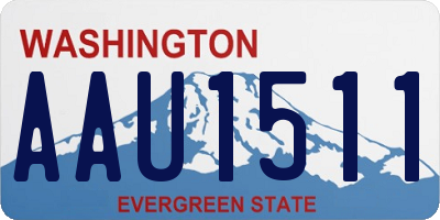 WA license plate AAU1511