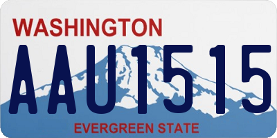 WA license plate AAU1515