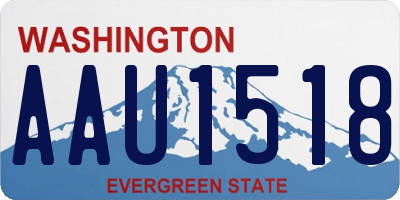 WA license plate AAU1518