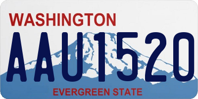 WA license plate AAU1520
