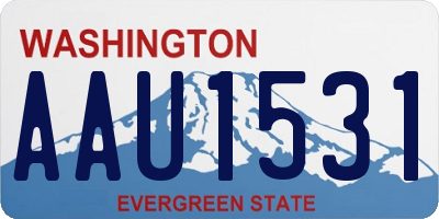 WA license plate AAU1531