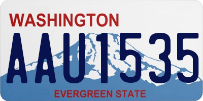 WA license plate AAU1535
