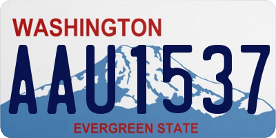 WA license plate AAU1537