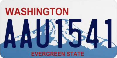 WA license plate AAU1541