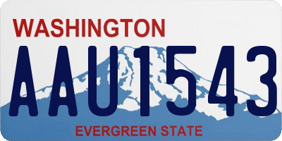 WA license plate AAU1543