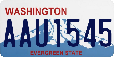 WA license plate AAU1545