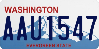 WA license plate AAU1547