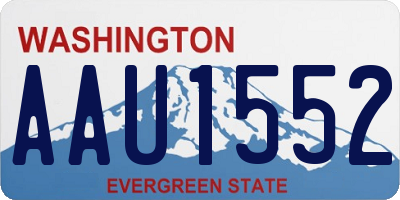 WA license plate AAU1552