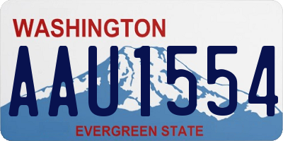 WA license plate AAU1554
