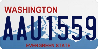 WA license plate AAU1559