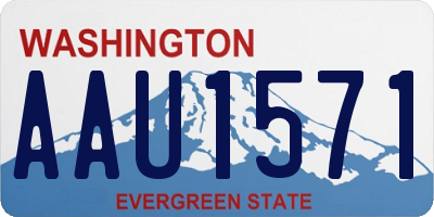 WA license plate AAU1571