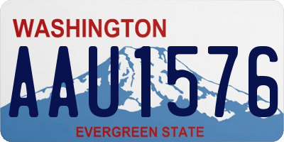 WA license plate AAU1576