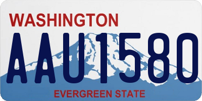 WA license plate AAU1580