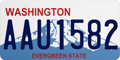 WA license plate AAU1582