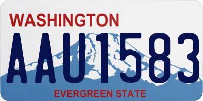 WA license plate AAU1583